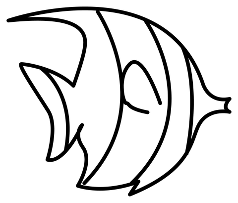 Tropical Fish Emoji Coloring Page